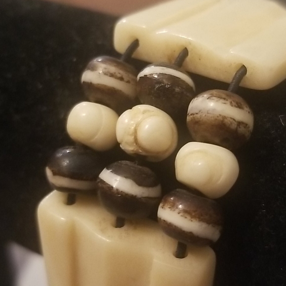 IVORY White and Brown Boho Bracelet - Picture 3 of 5